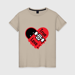 Женская футболка хлопок True love skateboarding