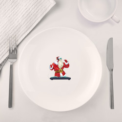 Набор: тарелка + кружка Санта музыкант - фото 2