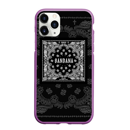 Чехол для iPhone 11 Pro Max матовый Big Baby Tape x Kizaru bandana Бандана Кизару Тейп, цвет фиолетовый