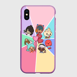 Чехол для iPhone XS Max матовый Toca Boca world Heroes Тока бока