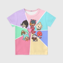 Детская футболка 3D Toca Boca world Heroes Тока бока