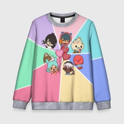 Детский свитшот 3D Toca Boca world Heroes Тока бока