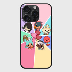 Чехол силиконовый для Apple iPhone 15 Pro матовый Toca Boca world Heroes Тока бока