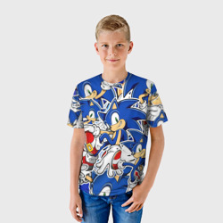 Детская футболка 3D Sonic паттерн Соник - фото 2