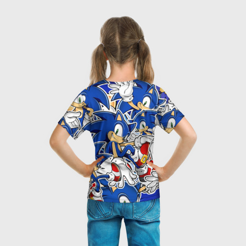 Детская футболка 3D Sonic паттерн Соник, цвет 3D печать - фото 6