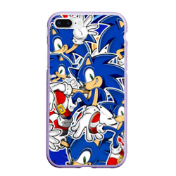 Чехол для iPhone 7Plus/8 Plus матовый Sonic паттерн Соник