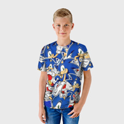 Детская футболка 3D Sonic паттерн Соник - фото 2
