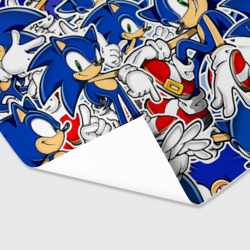 Бумага с принтом Sonic паттерн Соник для любого человека, вид спереди №3. Цвет основы: белый