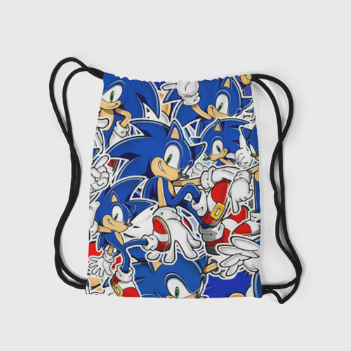 Рюкзак-мешок 3D Sonic паттерн Соник - фото 7