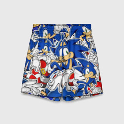 Детские спортивные шорты 3D Sonic паттерн Соник