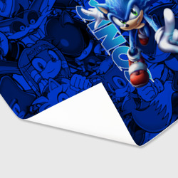 Бумага для упаковки 3D Sonic logo Соник лого - фото 2