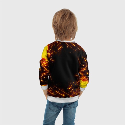 Детский свитшот 3D Манчестер Юнайтед огненный лого, цвет 3D печать - фото 6