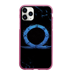 Чехол для iPhone 11 Pro Max матовый God of war logo эмблема Рагнарёк