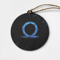 Деревянная игрушка круг God of war logo эмблема Рагнарёк