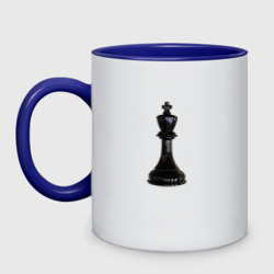 Кружка двухцветная Шахматная фигура Чёрный король