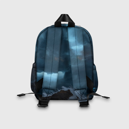 Детский рюкзак 3D с принтом НОЧНОЙ МАЯК, вид сзади #2