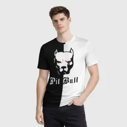 Мужская футболка 3D Pit Bull боец - фото 2