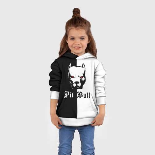 Детская толстовка 3D Pit Bull боец, цвет белый - фото 4