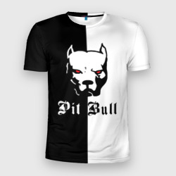 Мужская футболка 3D Slim Pit Bull боец