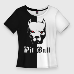 Женская футболка 3D Slim Pit Bull боец