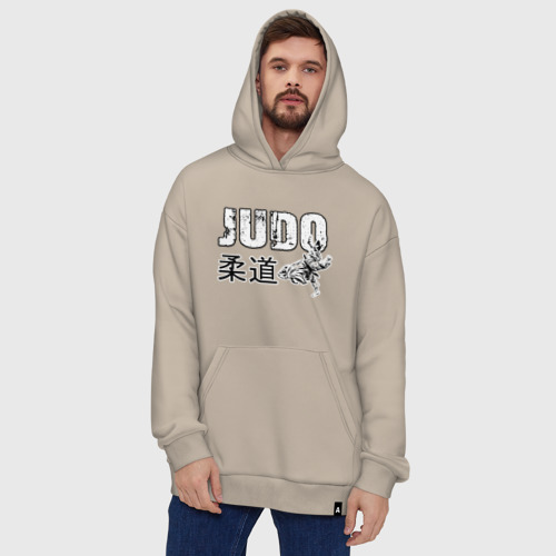 Худи SuperOversize хлопок Style Judo, цвет миндальный - фото 5