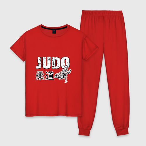 Женская пижама хлопок с принтом Style Judo, вид спереди #2