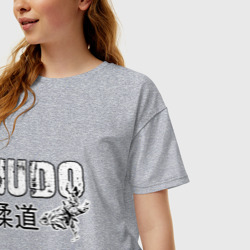 Женская футболка хлопок Oversize Style Judo - фото 2