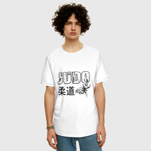 Мужская футболка хлопок Oversize с принтом Style Judo, фото на моделе #1