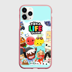 Чехол для iPhone 11 Pro Max матовый Toca Boca Тока Бока все персонажи игры
