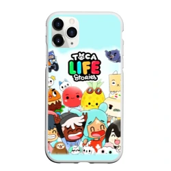 Чехол для iPhone 11 Pro Max матовый Toca Boca Тока Бока все персонажи игры