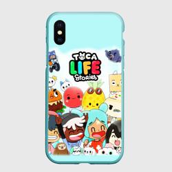 Чехол для iPhone XS Max матовый Toca Boca Тока Бока все персонажи игры