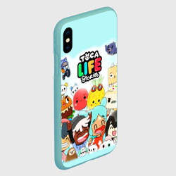 Чехол для iPhone XS Max матовый Toca Boca Тока Бока все персонажи игры - фото 2