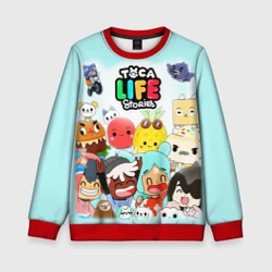 Детский свитшот 3D Toca Boca Тока Бока все персонажи игры