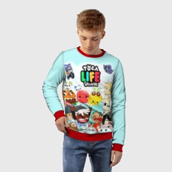 Детский свитшот 3D Toca Boca Тока Бока все персонажи игры - фото 2