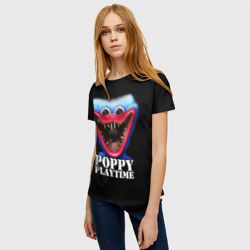 Женская футболка 3D Poppy Playtime Хагги Вагги - фото 2