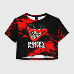 Женская футболка Crop-top 3D Хагги Вагги Poppy Playtime