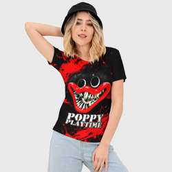 Женская футболка 3D Slim Хагги Вагги Poppy Playtime - фото 2