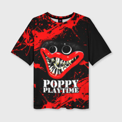 Женская футболка oversize 3D Хагги Вагги Poppy Playtime