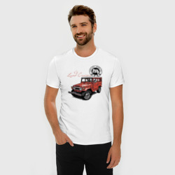 Мужская футболка хлопок Slim Toyota Land Cruiser Retro - фото 2