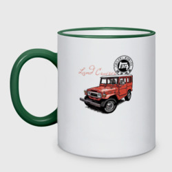 Кружка двухцветная Toyota Land Cruiser Retro