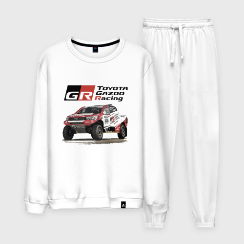 Мужской костюм хлопок Toyota Gazoo racing team, Finland motorsport, цвет белый