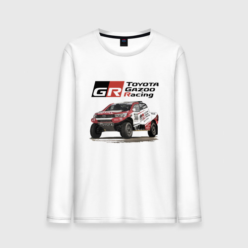 Мужской лонгслив хлопок Toyota Gazoo racing team, Finland motorsport, цвет белый