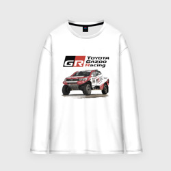 Мужской лонгслив oversize хлопок Toyota Gazoo racing team, Finland motorsport