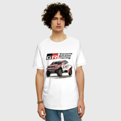 Мужская футболка хлопок Oversize Toyota Gazoo racing team, Finland motorsport - фото 2
