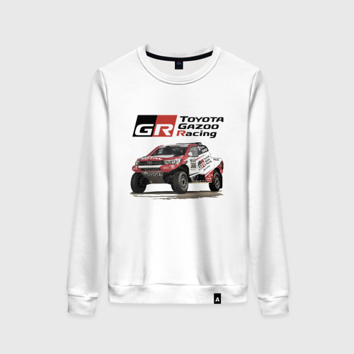 Женский свитшот хлопок Toyota Gazoo racing team, Finland motorsport, цвет белый