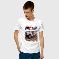 Мужская футболка хлопок Сумасшедшая гонка в пустыне - Toyota - фото 2