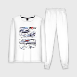 Женская пижама с лонгсливом хлопок Toyota Gazoo racing - sketch