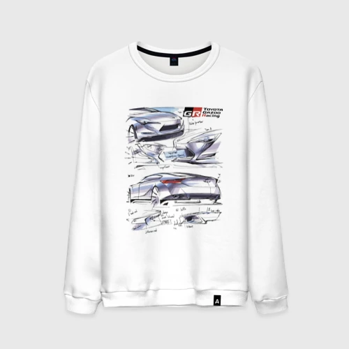 Мужской свитшот хлопок Toyota Gazoo racing - sketch