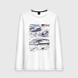 Мужской лонгслив хлопок Toyota Gazoo racing - sketch