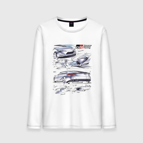 Мужской лонгслив хлопок Toyota Gazoo racing - sketch